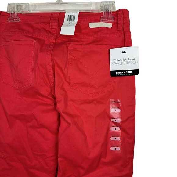 Calvin Klein Jeans Pink Power Stretch Skinny Crop Pants 8 - Picture 10 of 11